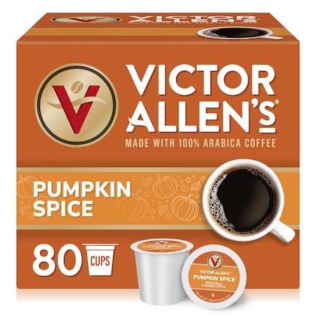 Victor Allen Victor Allen's Coffee Pumpkin Spice Flavored, Medium Roast, 80 Count, Single Serve Coffee Pods for Keurig K-Cup Brewers, PK80 FG014613RV